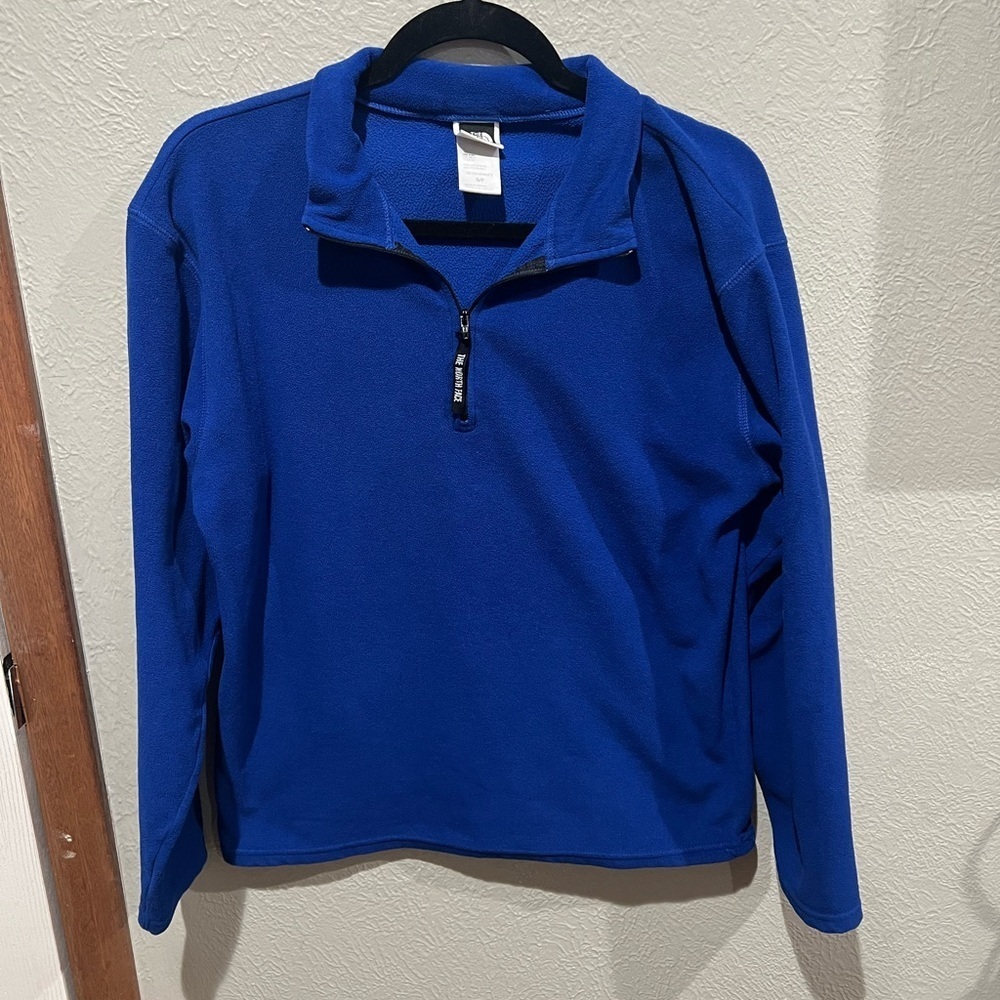 The North Face Royal Blue Half-Zip Fleece Size Small Men’s EUC